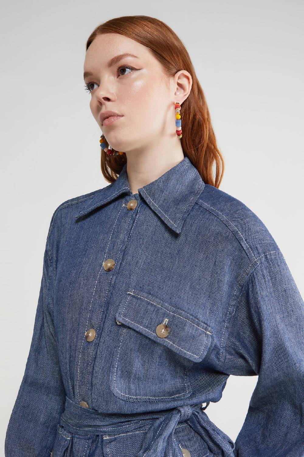 Ottod'Ame Linen Blend Jacket With Sash