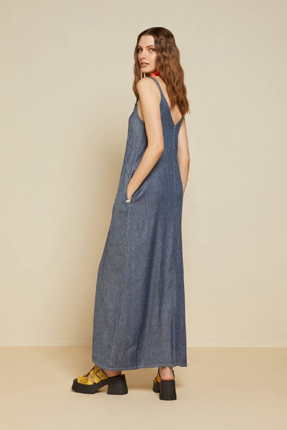 Ottod'Ame Linen Blend Long Dress