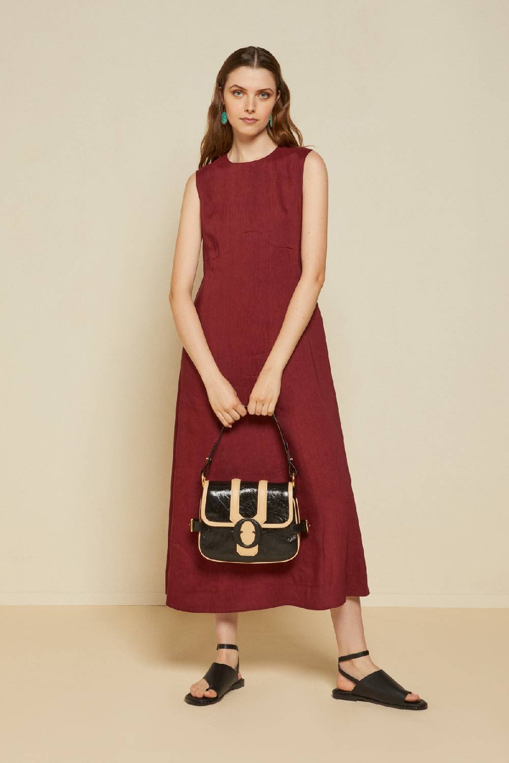 ottod'Ame Linen blend long dress