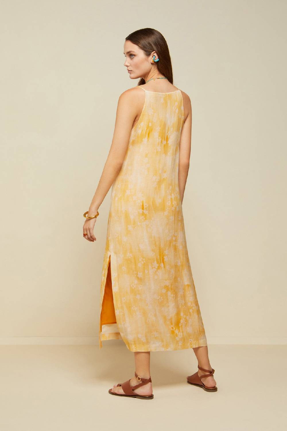 Ottod'Ame Linen Blend Long Dress