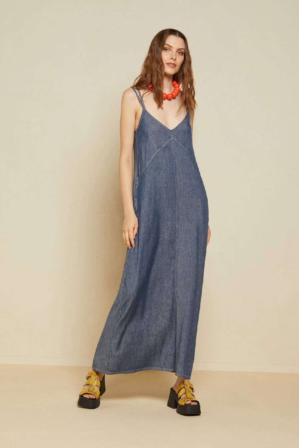 ottod'Ame Linen blend long dress