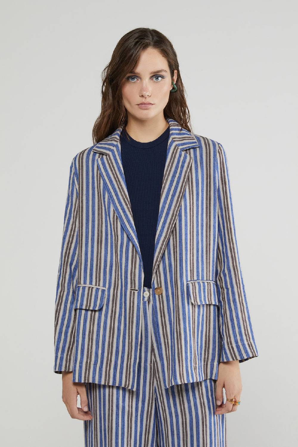 Ottod'Ame Linen Blend One Button Jacket