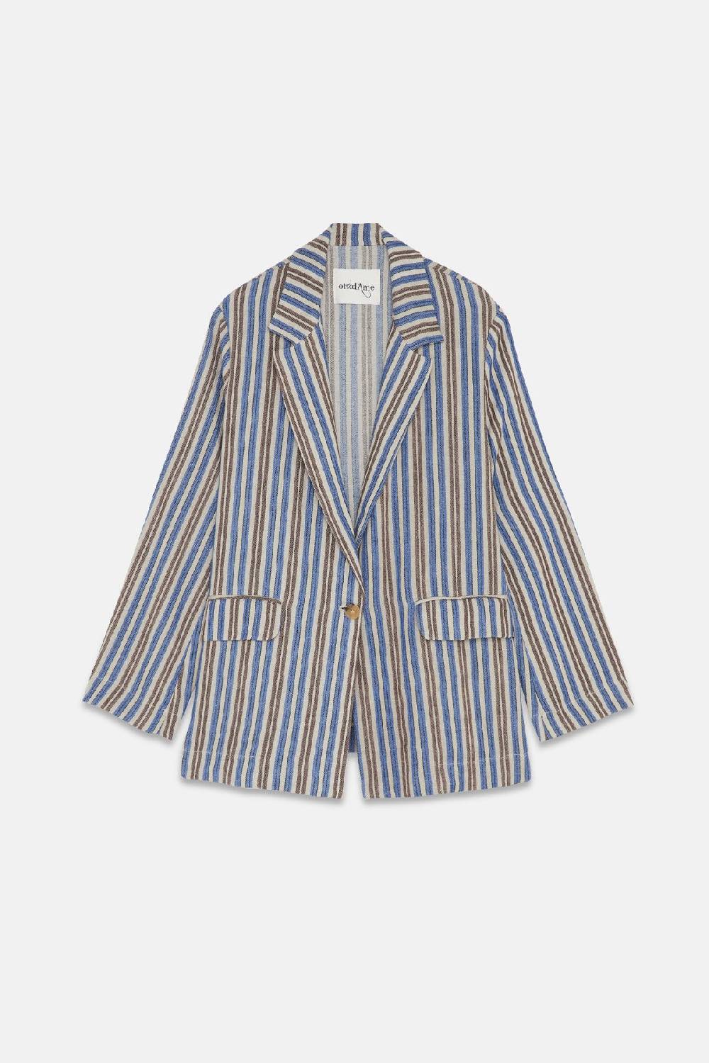 Ottod'Ame Linen Blend One Button Jacket