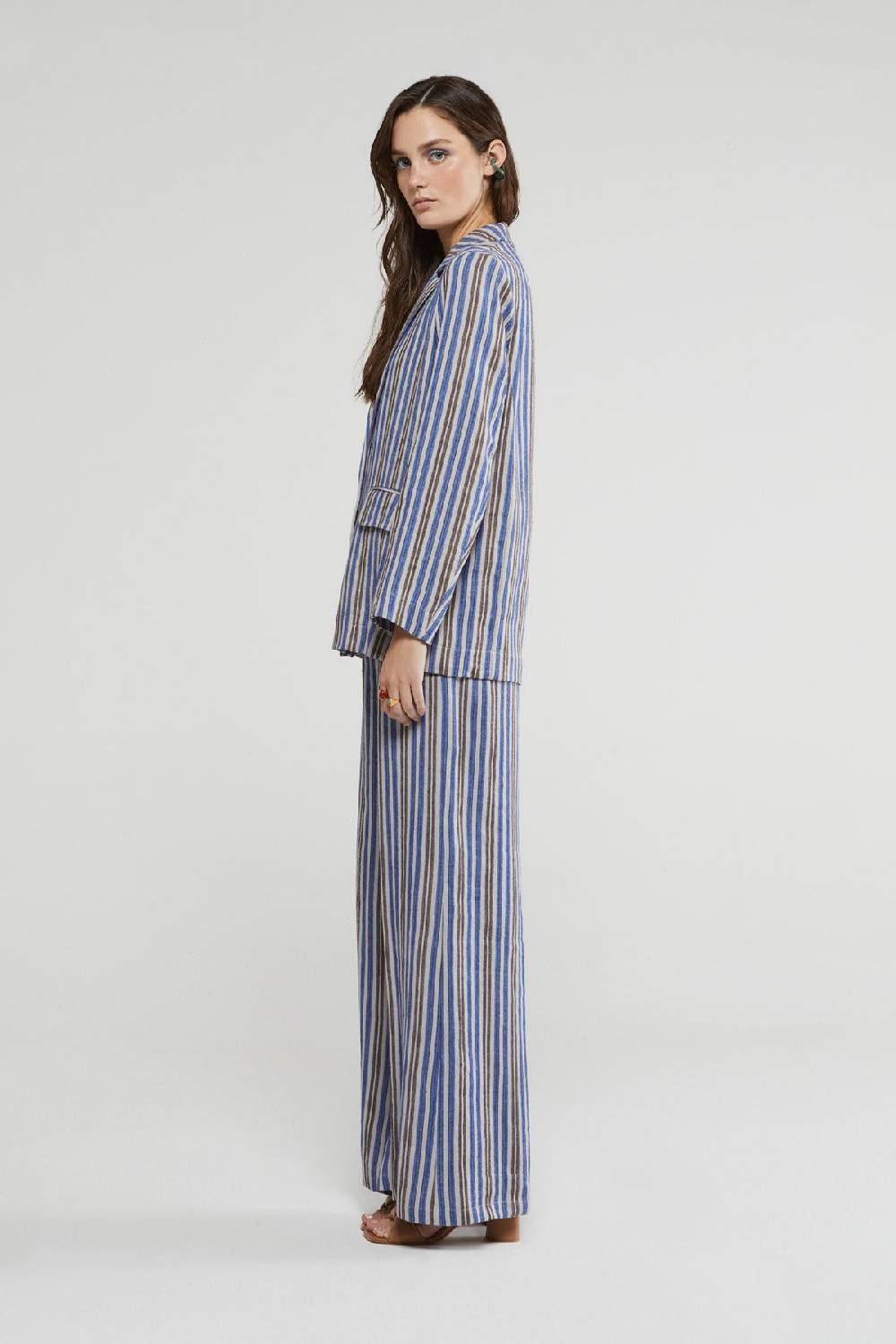 Ottod'Ame Linen Blend Palazzo Trousers