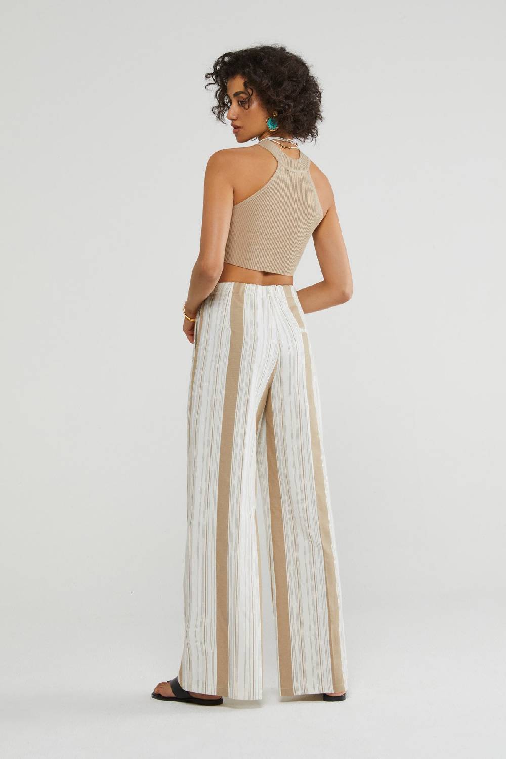Ottod'Ame Linen Blend Palazzo Trousers