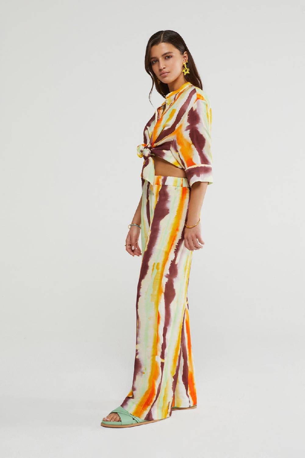 Ottod'Ame Linen Blend Palazzo Trousers