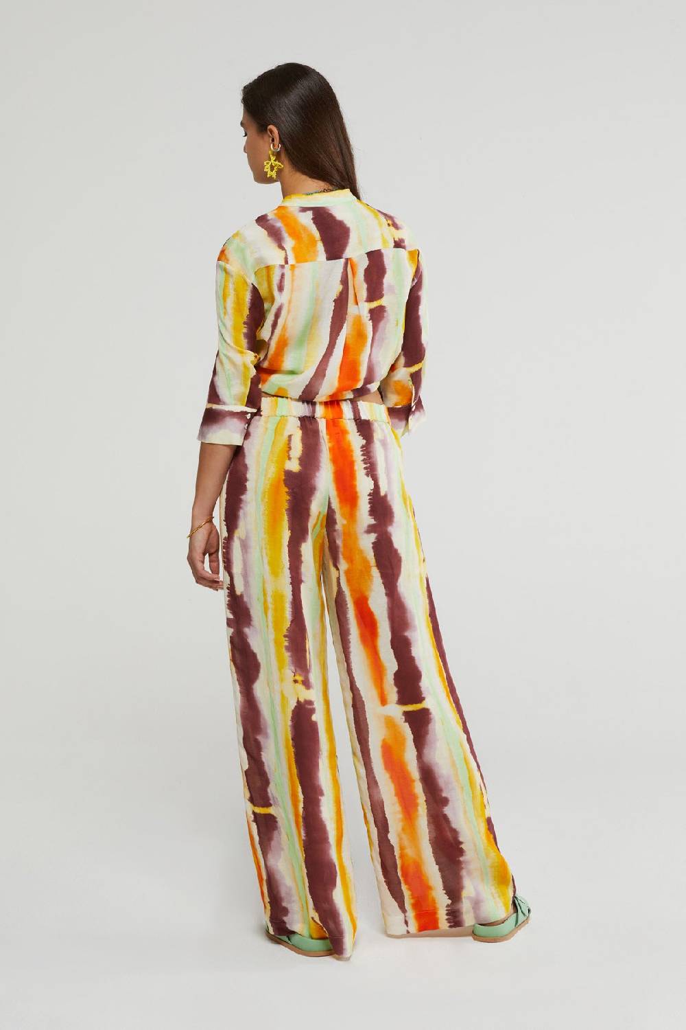 Ottod'Ame Linen Blend Palazzo Trousers