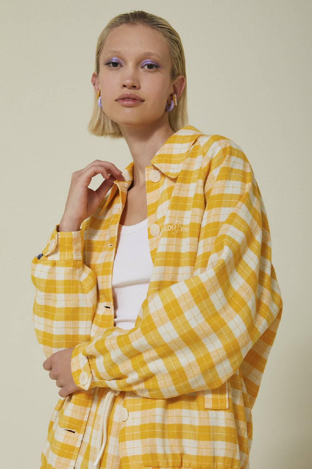 Ottod'Ame Linen Blend Shirt Jacket