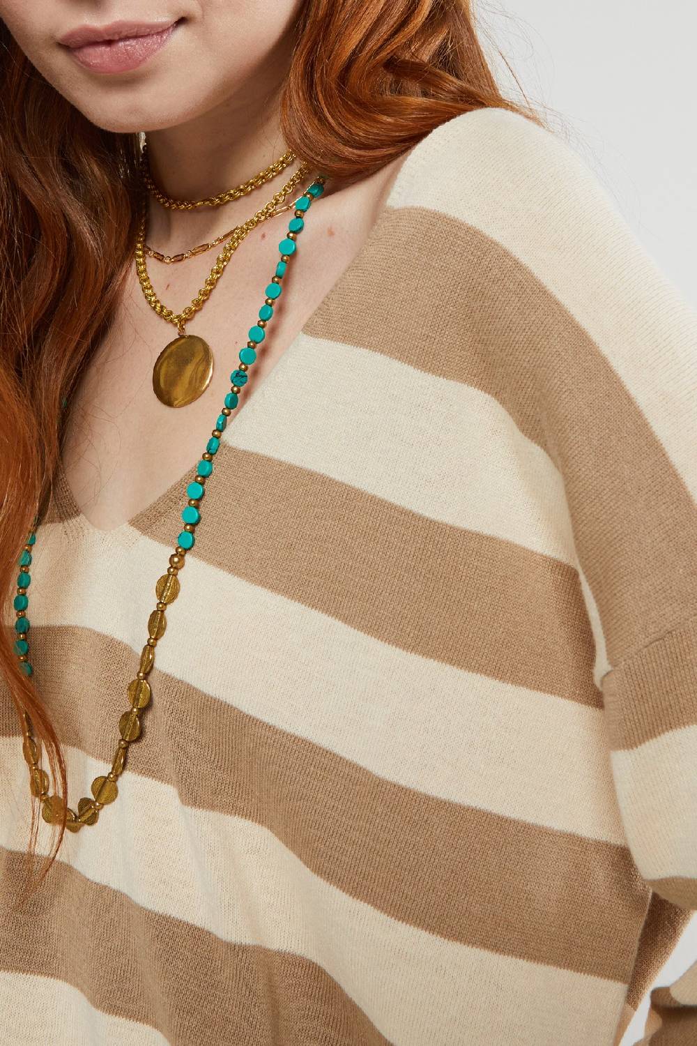 Ottod'Ame Linen Blend Sweater With V Neckline