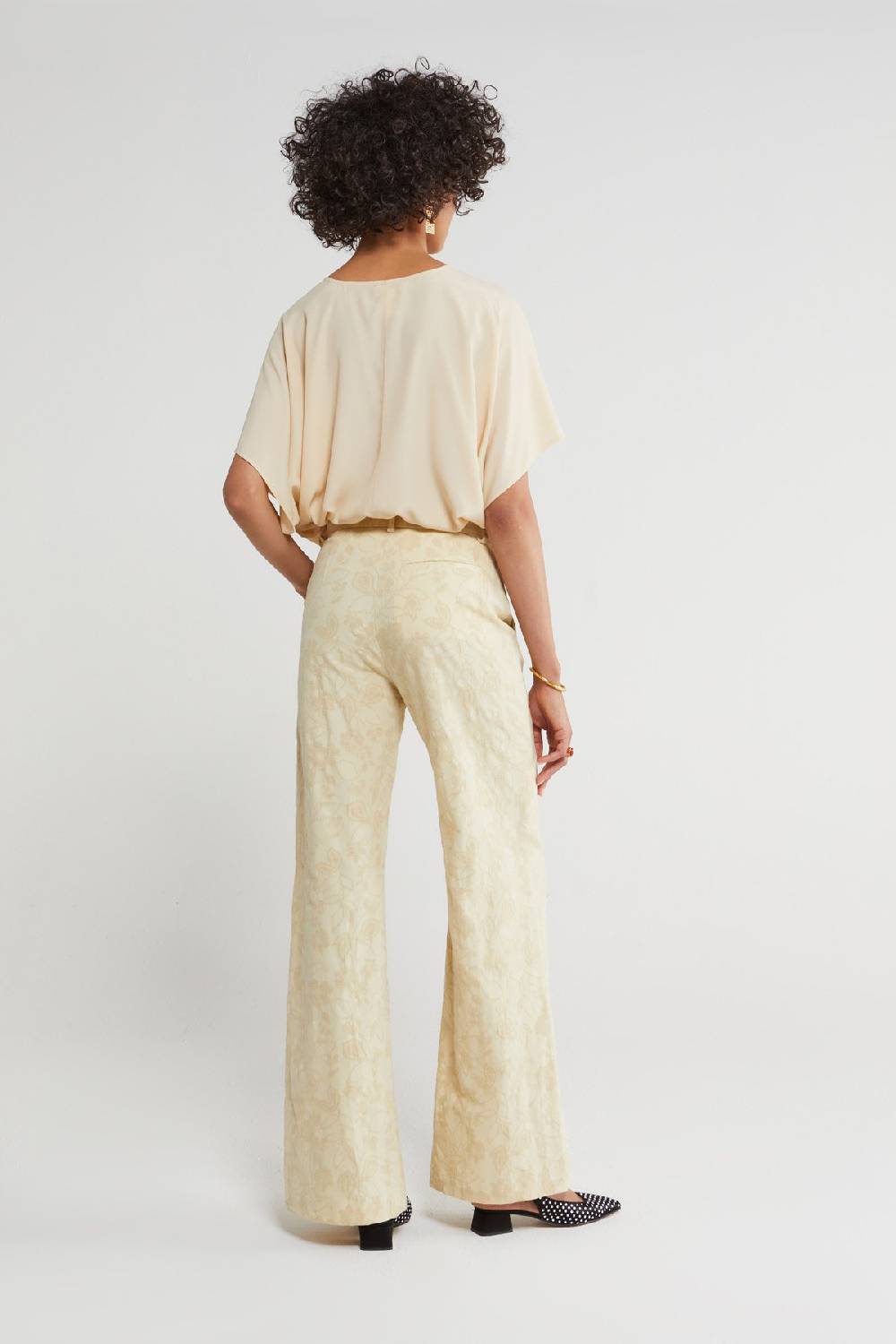 Ottod'Ame Linen Blend Trousers With Embroidery