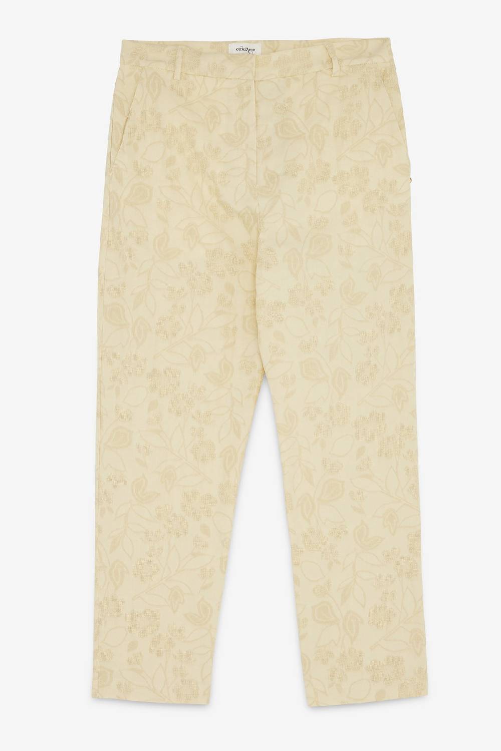 Ottod'Ame Linen Blend Trousers With Embroidery