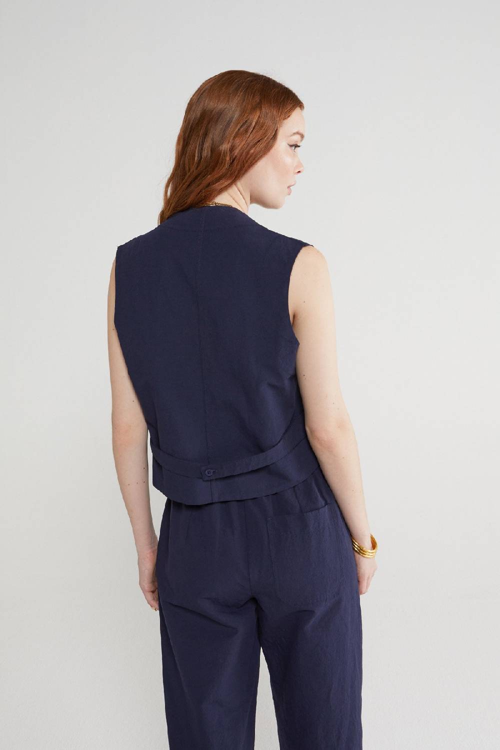 Ottod'Ame Linen Blend Waistcoat Top