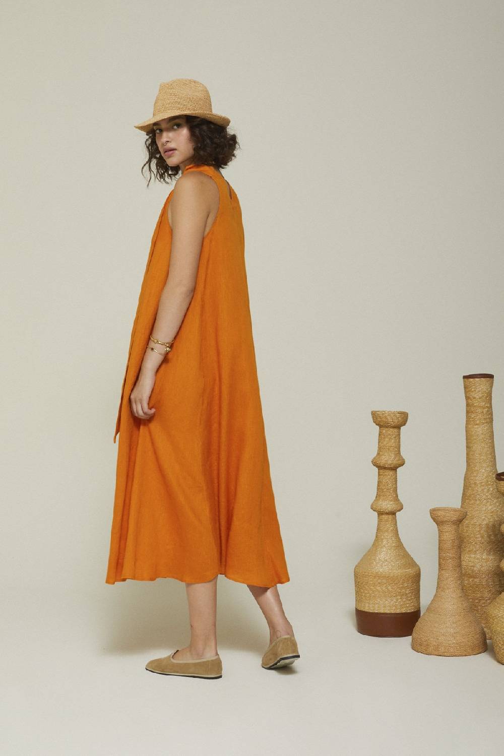 Ottod'Ame Linen Long Dress