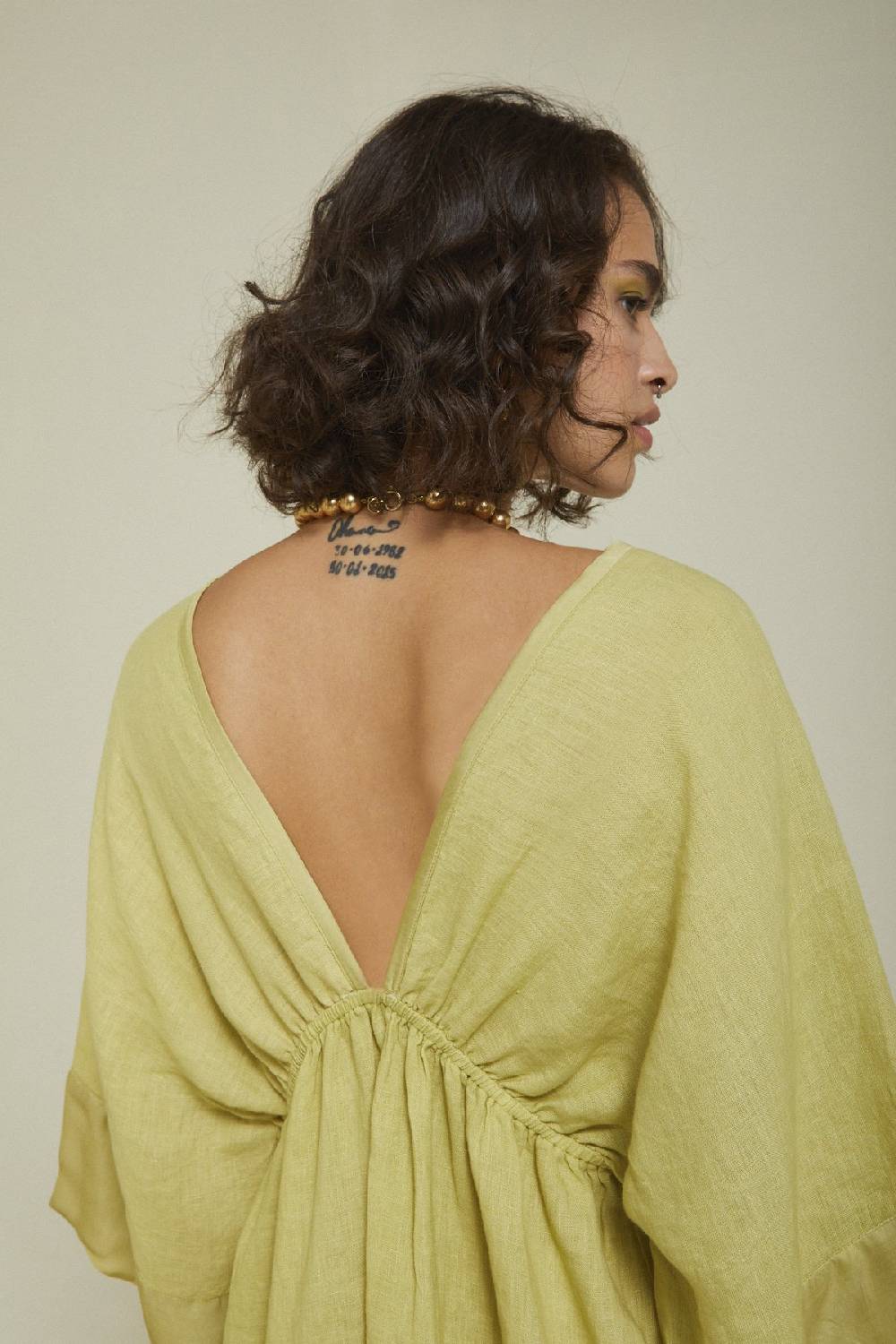 Ottod'Ame Linen Long Dress With Drawstring