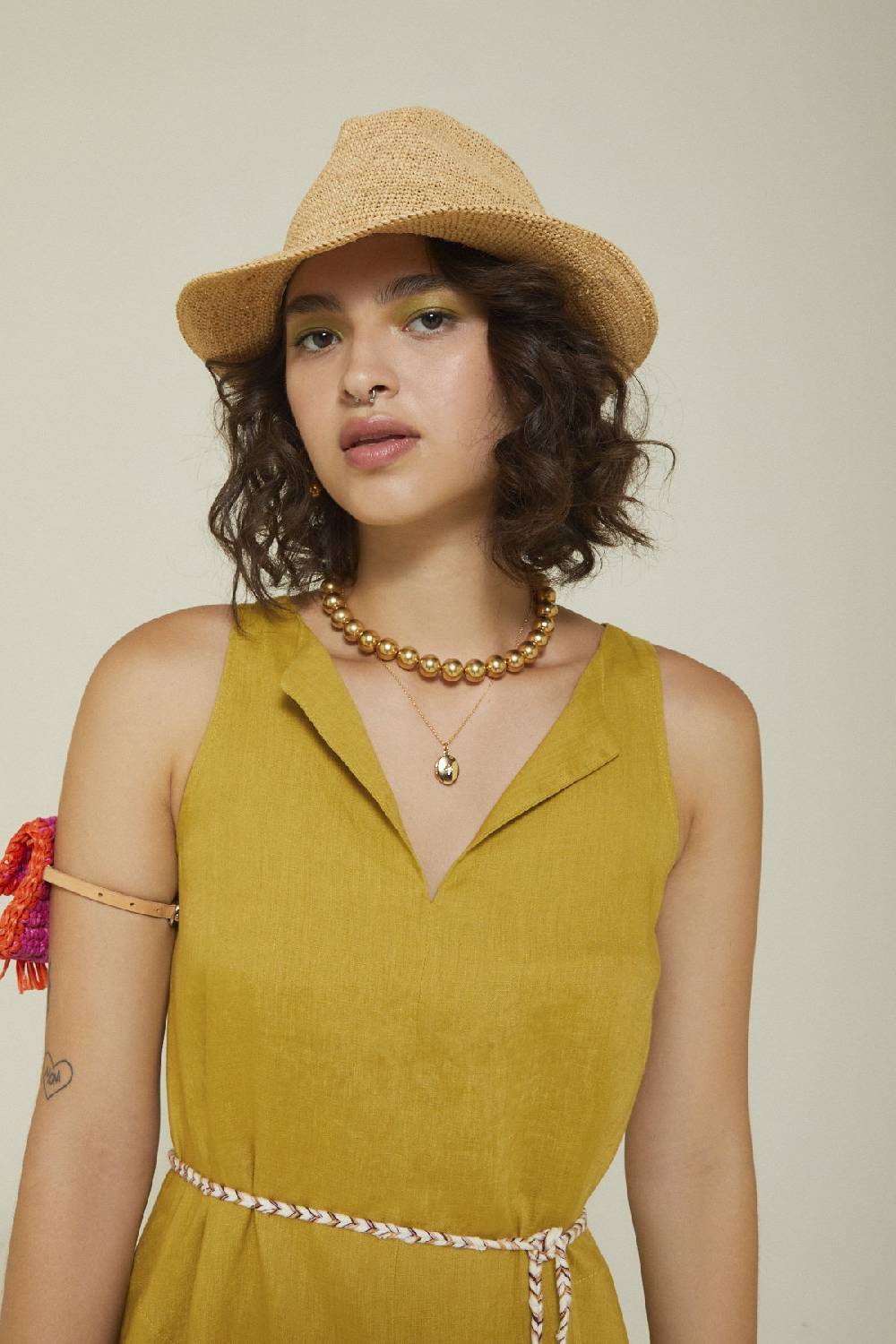 Ottod'Ame Linen Long Dress With Slits