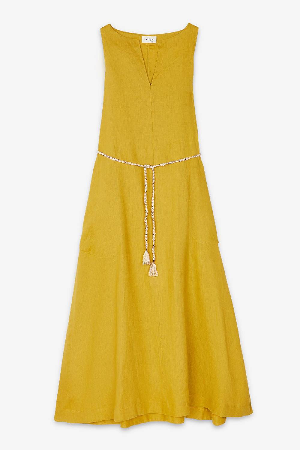 Ottod'Ame Linen Long Dress With Slits