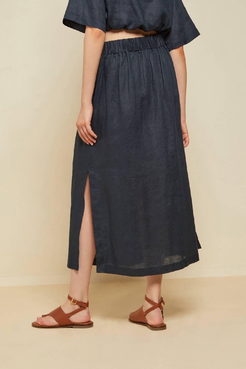 Ottod'Ame Linen Long Skirt