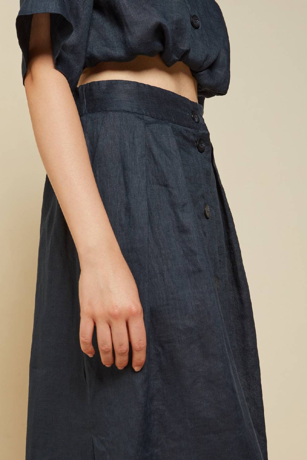 Ottod'Ame Linen Long Skirt