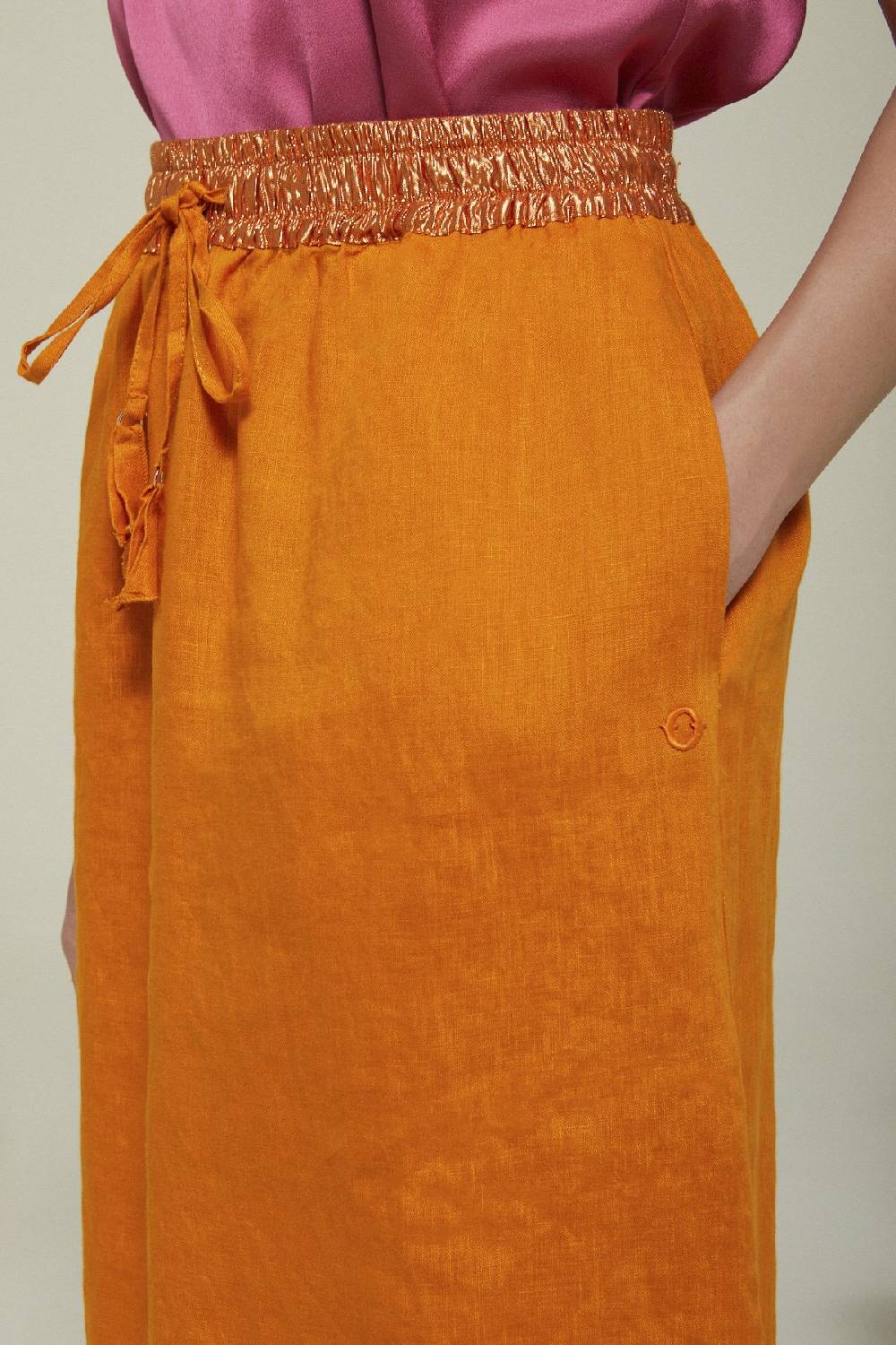 Ottod'Ame Linen Long Skirt