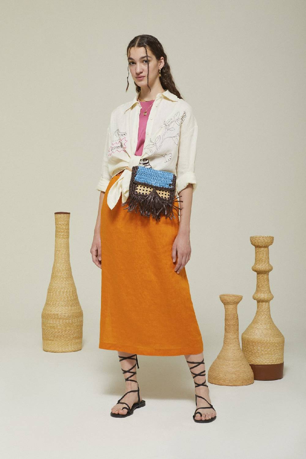 ottod'Ame Linen long skirt