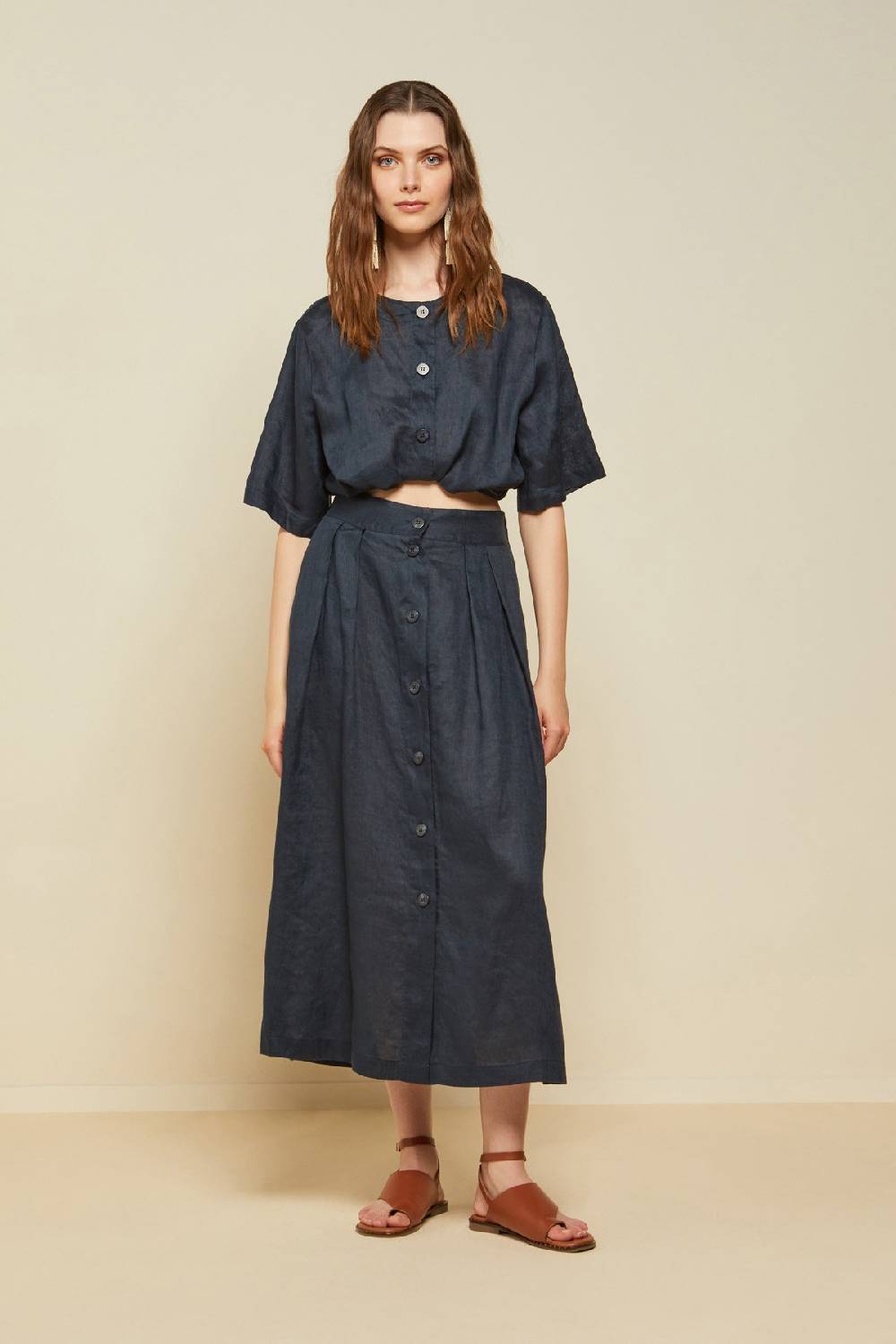 ottod'Ame Linen long skirt