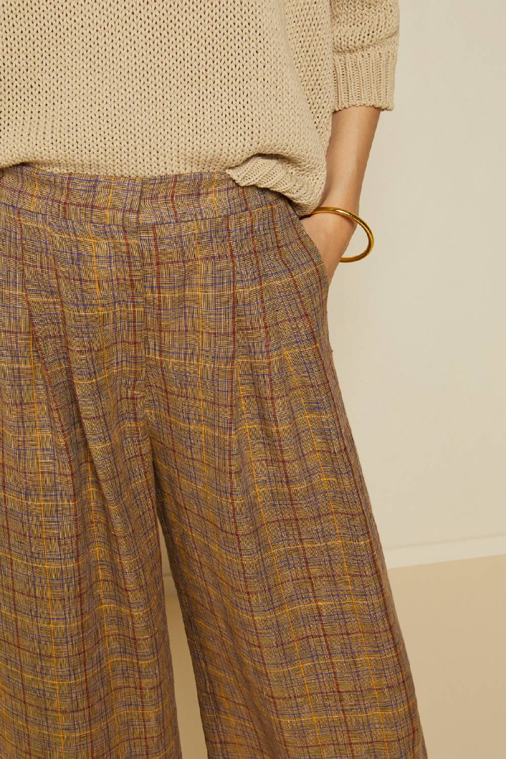 Ottod'Ame Linen Palazzo Trousers