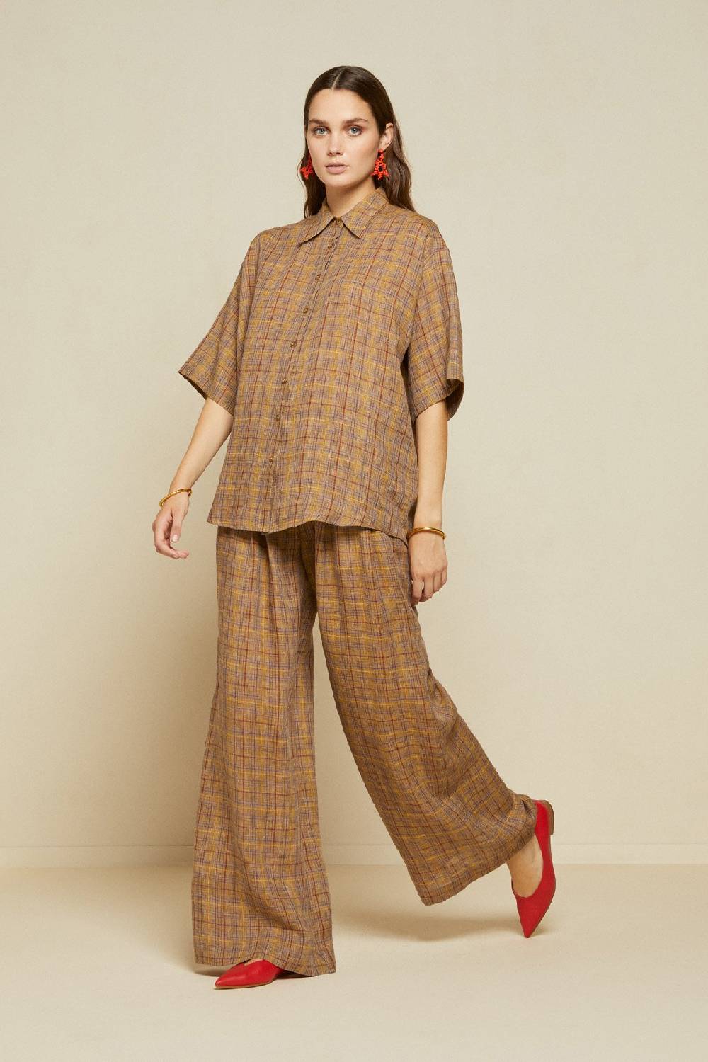Ottod'Ame Linen Palazzo Trousers