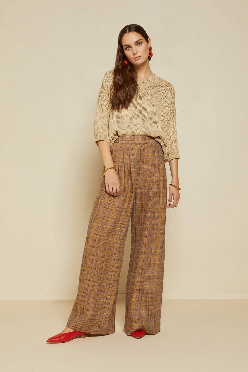 ottod'Ame Linen palazzo trousers