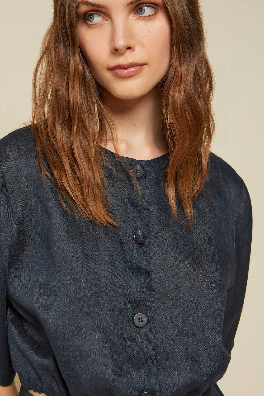 Ottod'Ame Linen Shirt With Drawstring