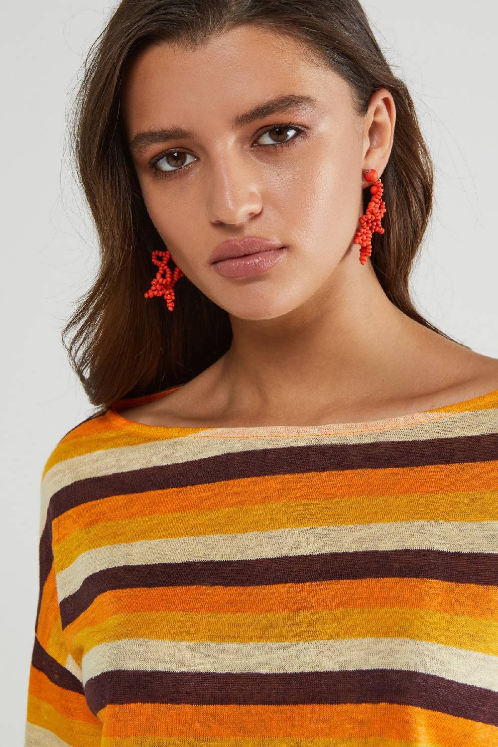 Ottod'Ame Linen Sweater With Boat Neckline