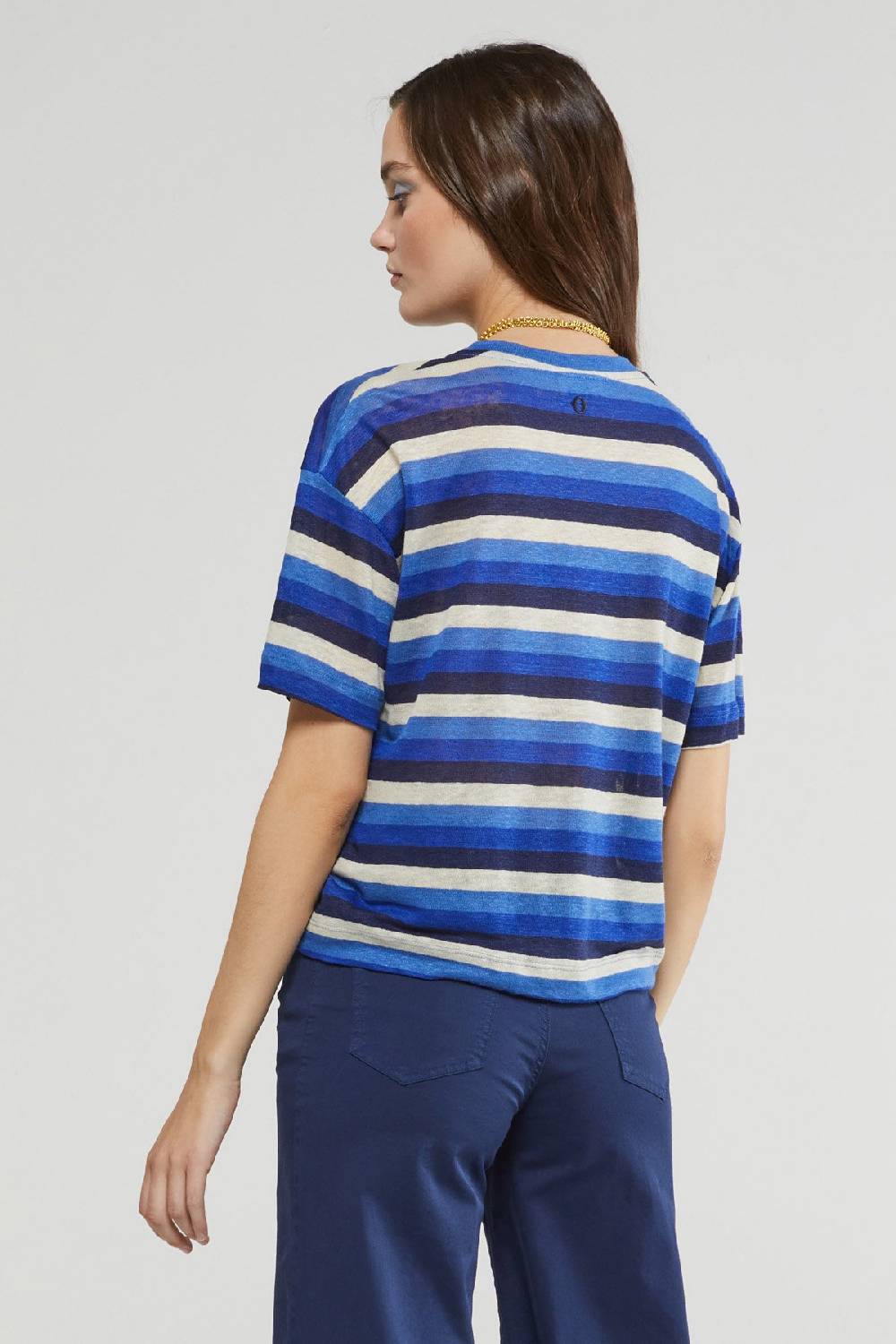 Ottod'Ame Linen Sweater With V Neckline