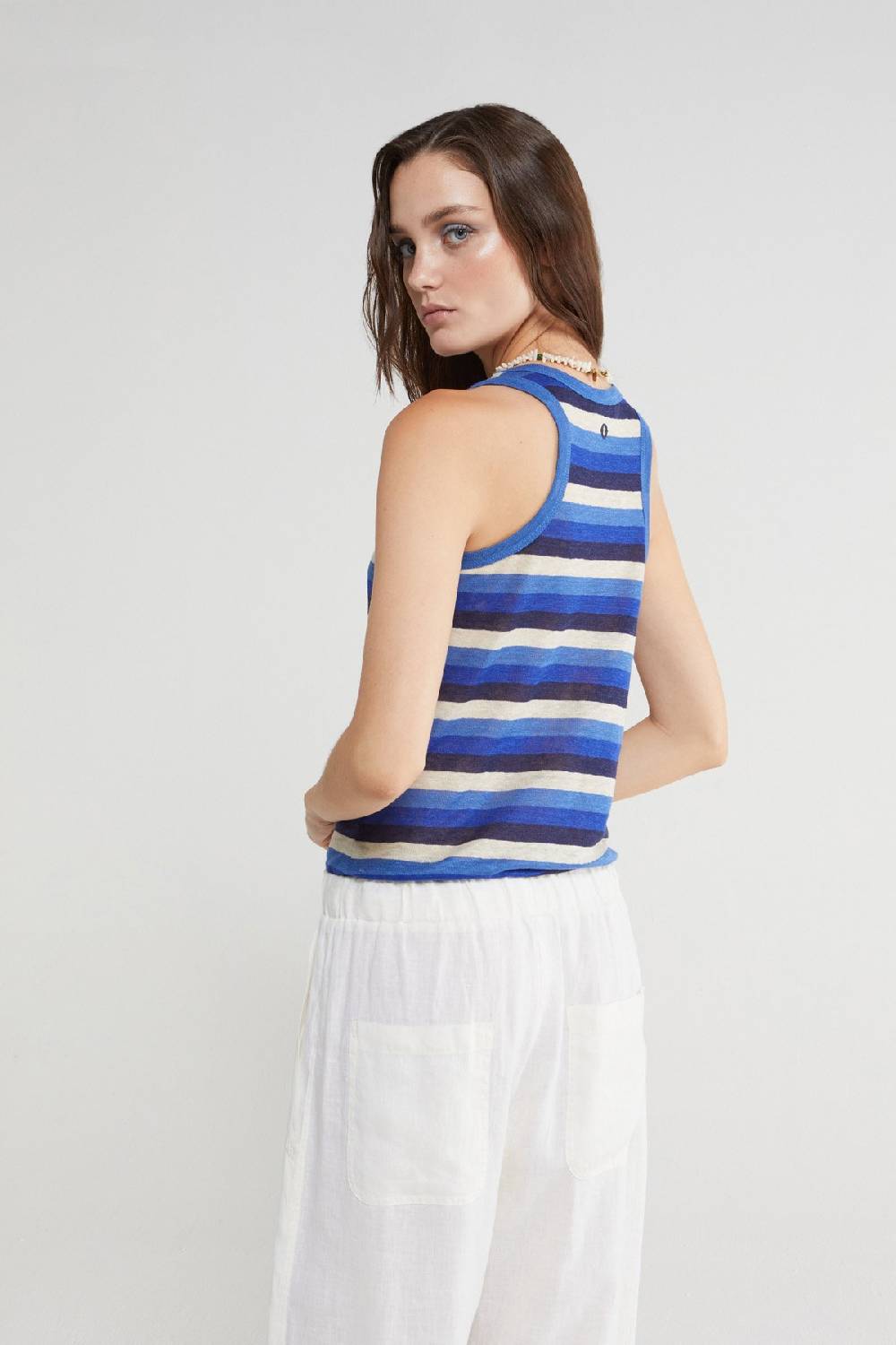 Ottod'Ame Linen Tank Top