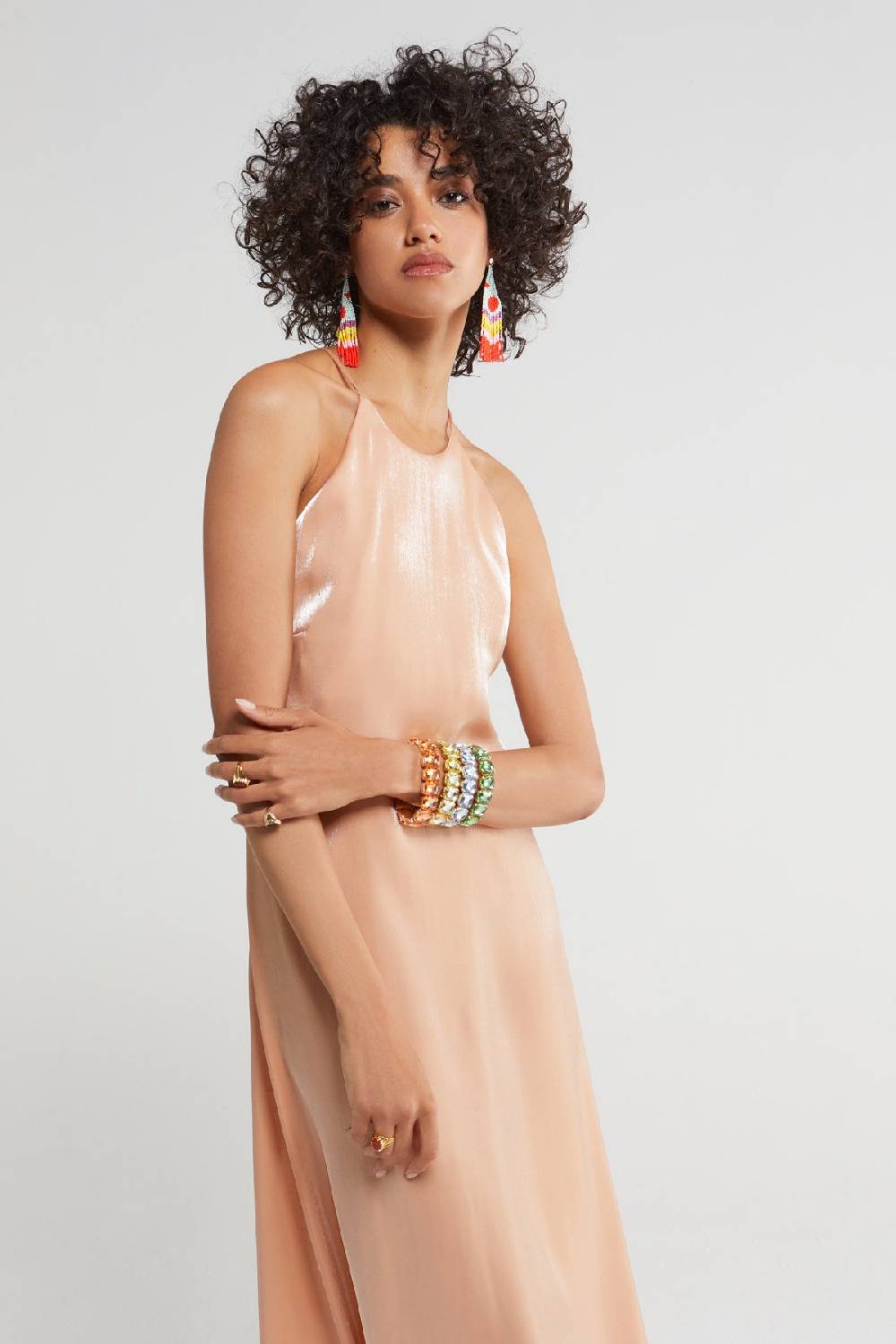 Ottod'Ame Long Dress With Halter Neckline