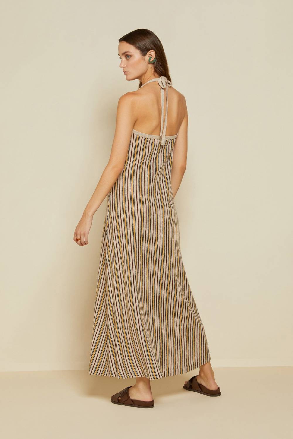 Ottod'Ame Long Dress With Halter Neckline