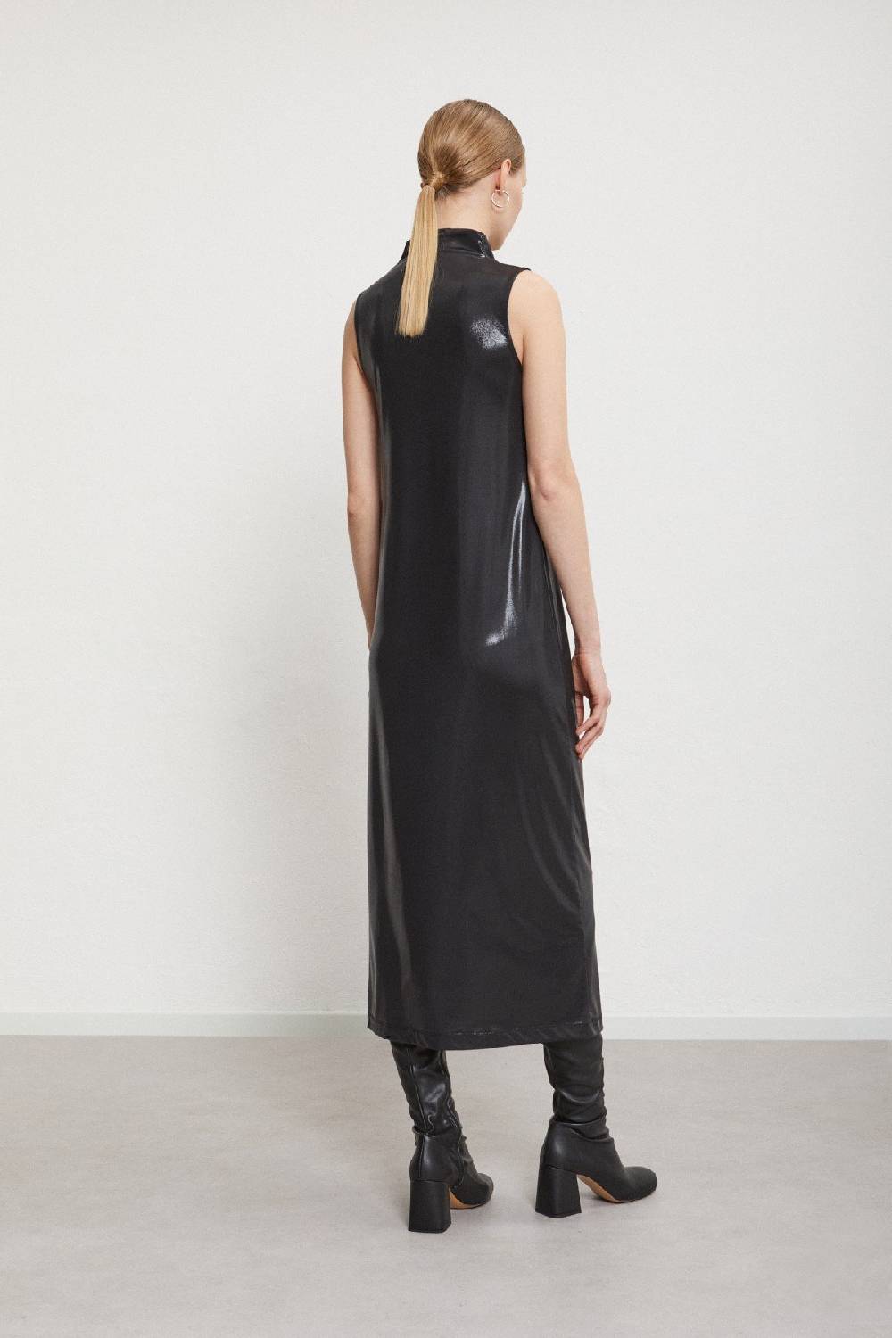 Ottod'Ame Long Dress With Vinyl Effect