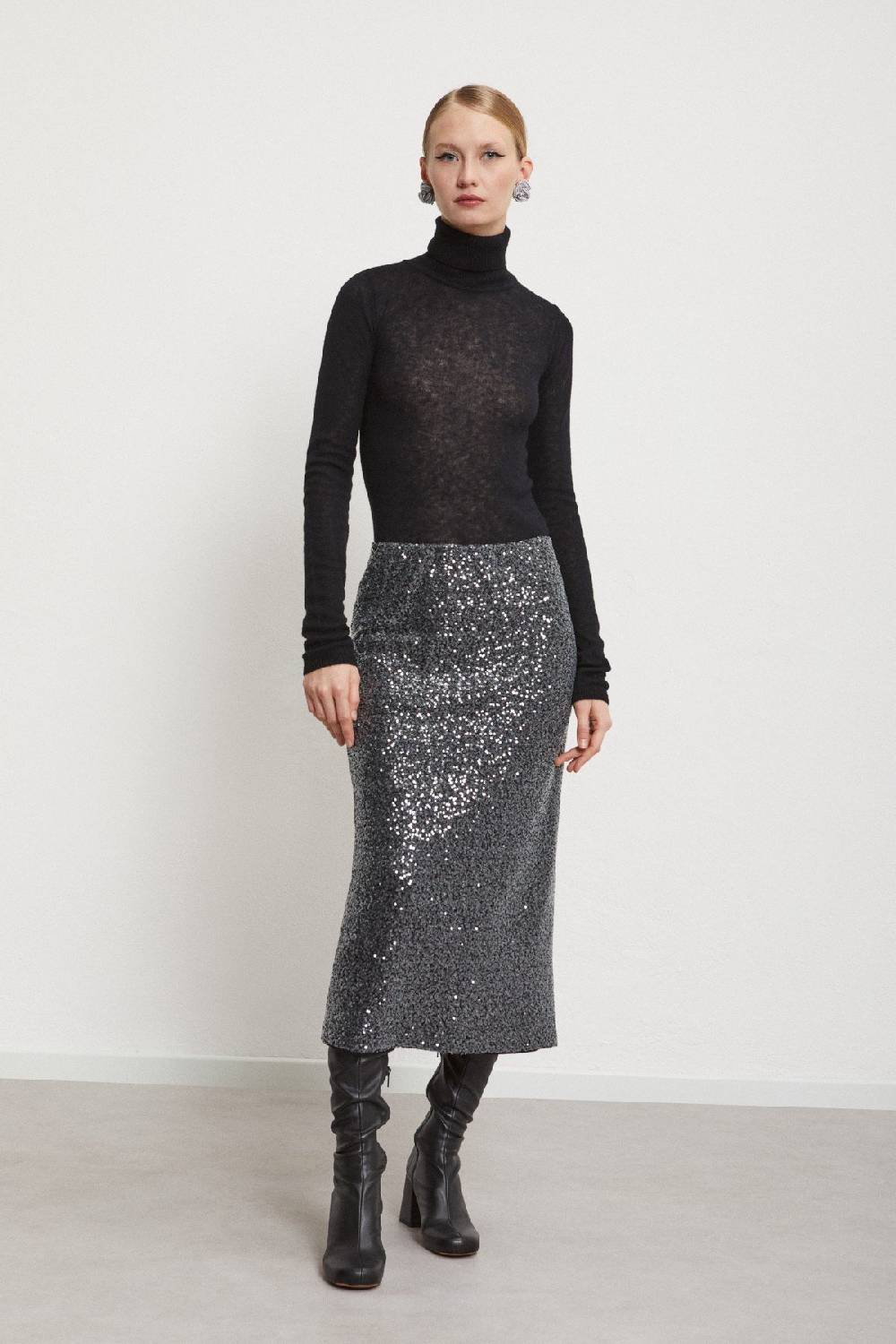Ottod'Ame Longuette Skirt With Sequins