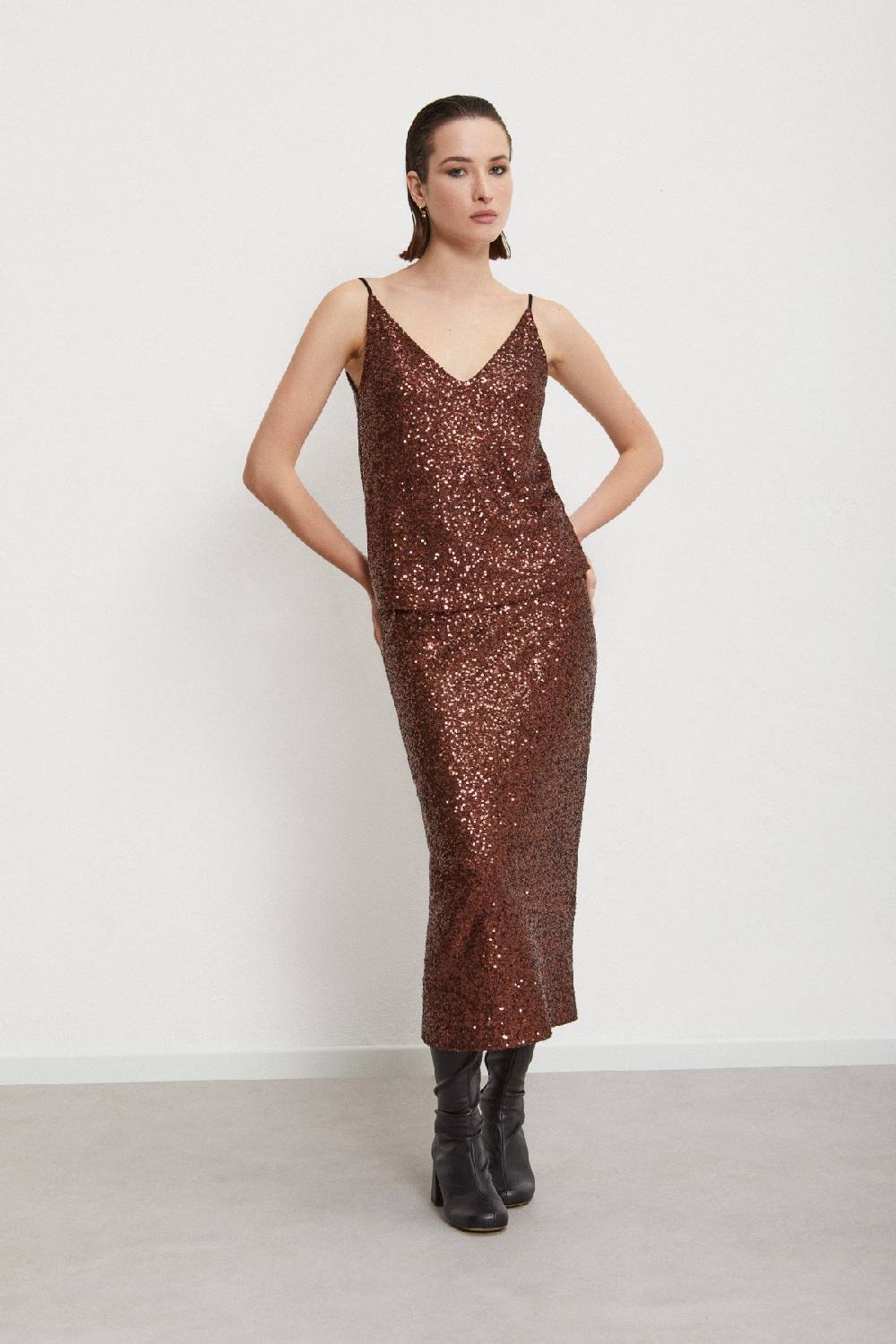 ottod'Ame Longuette skirt with sequins