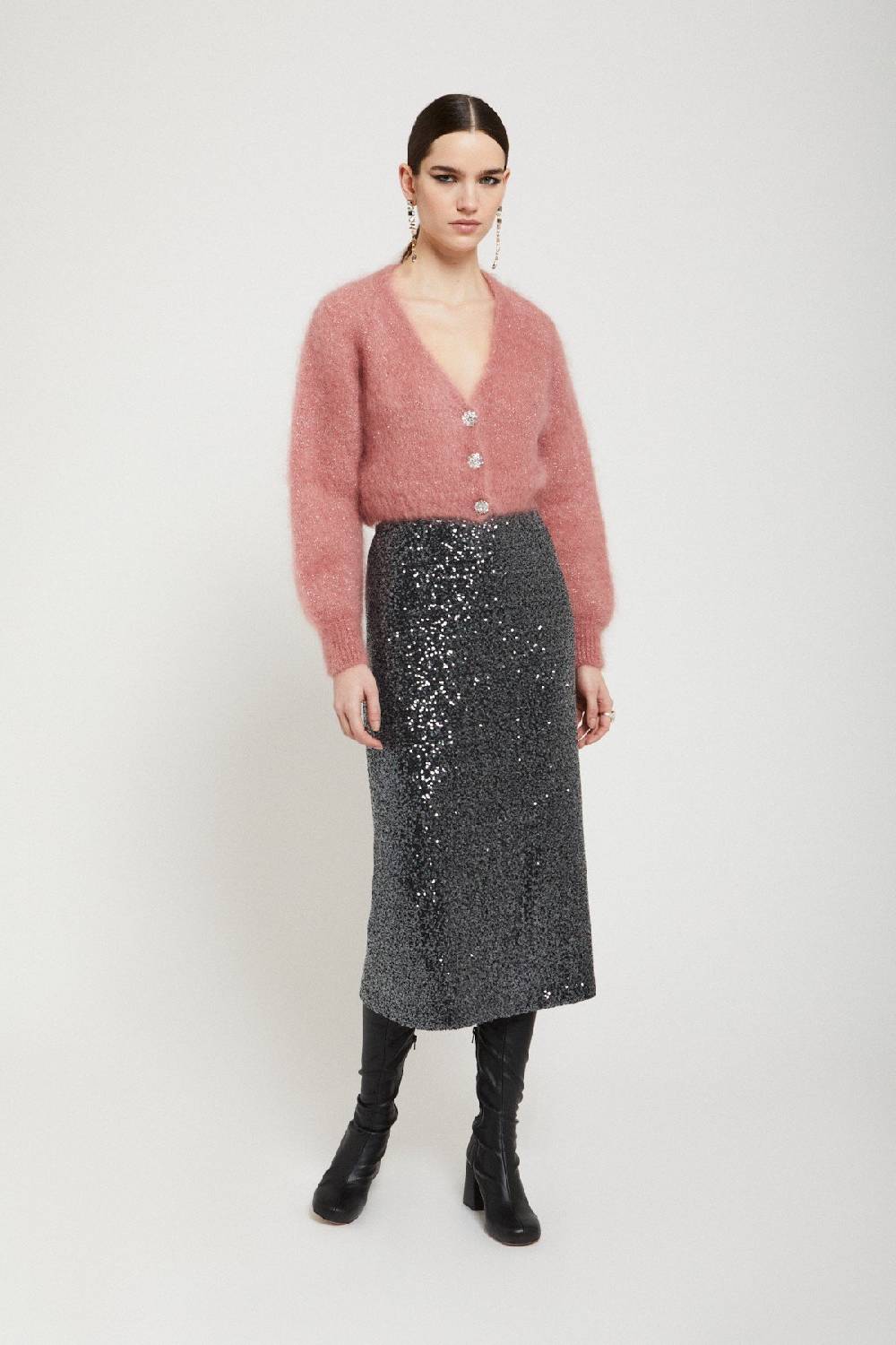 ottod'Ame Longuette skirt with sequins