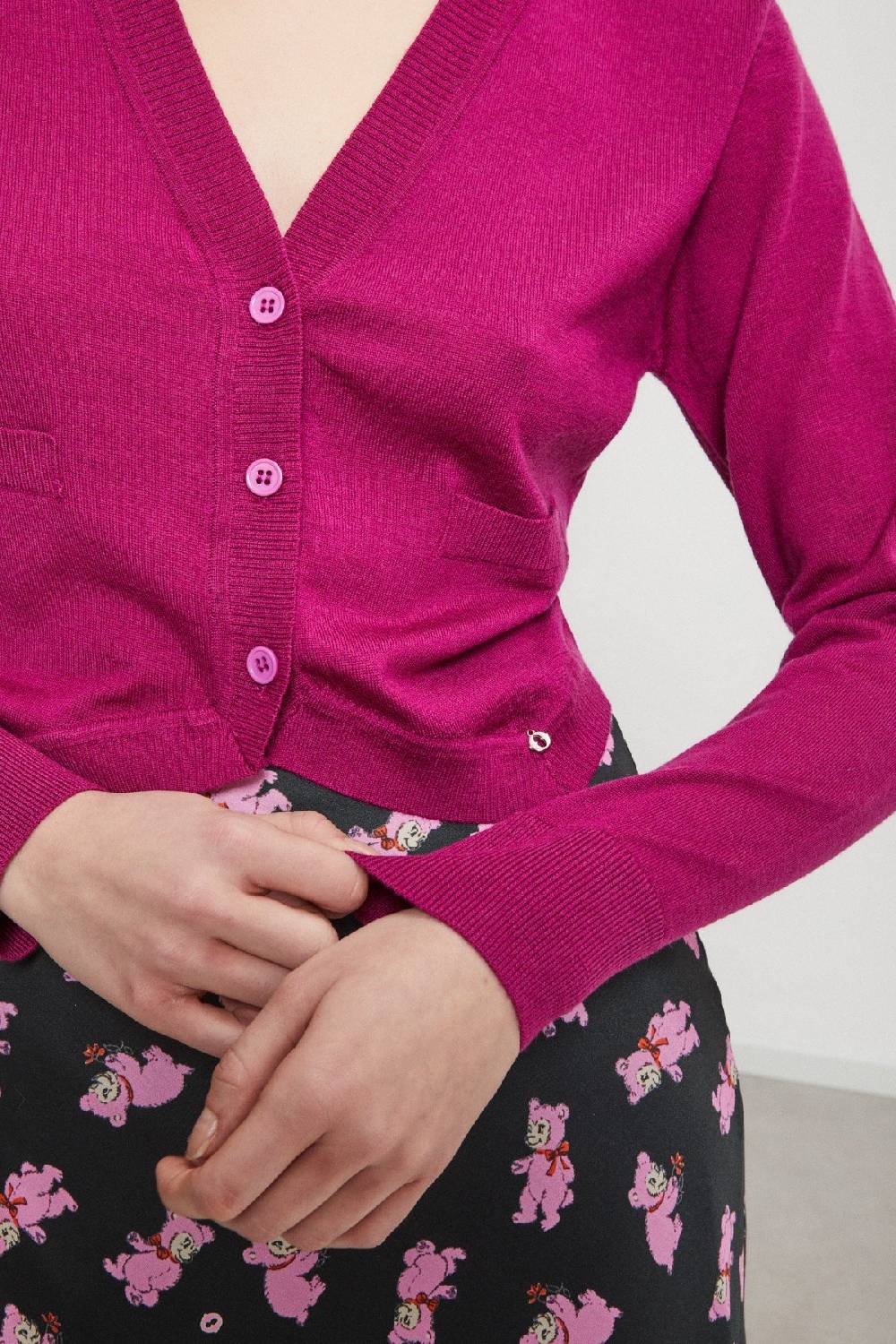 Ottod'Ame Merino Wool Cropped Cardigan