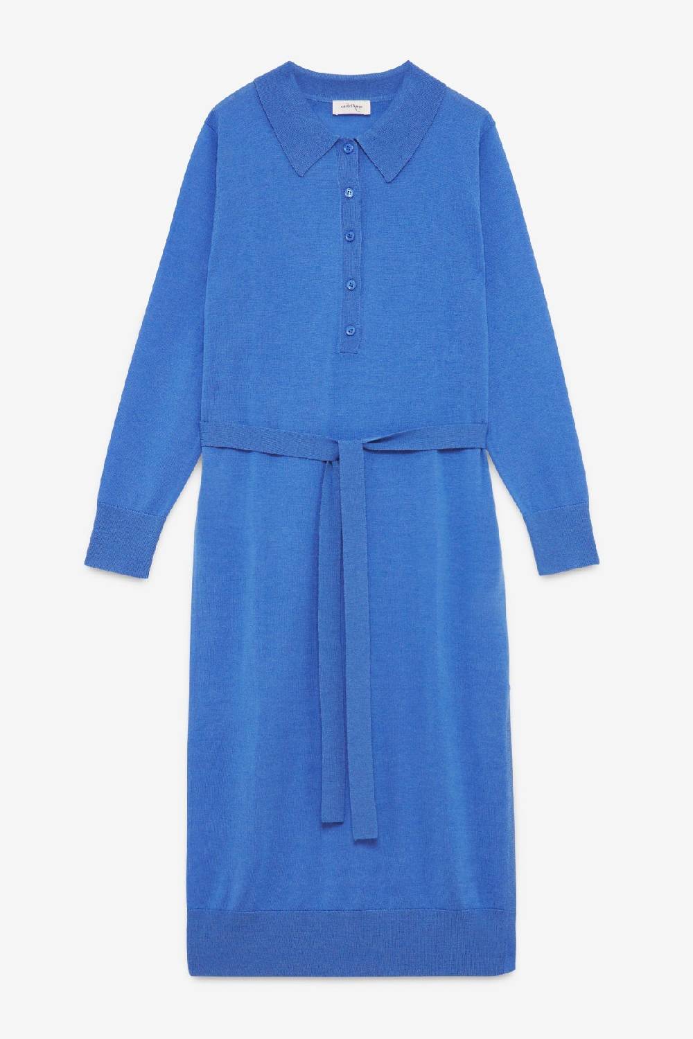 Ottod'Ame Merino Wool Midi Dress With Sash