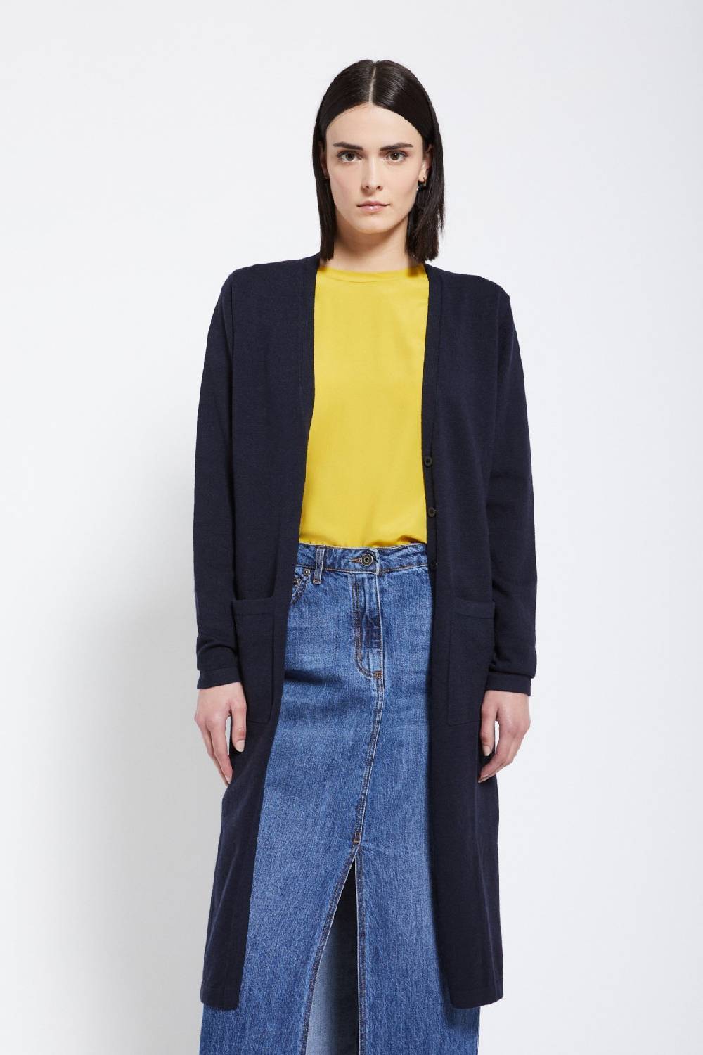 Ottod'Ame Midi Cardigan With Slits