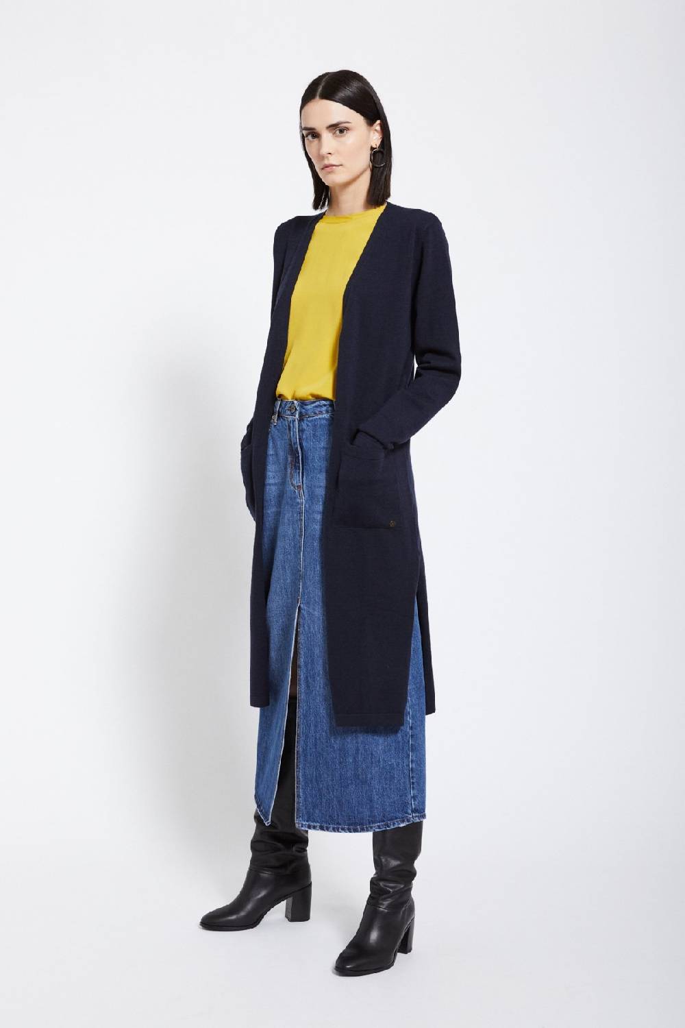 ottod'Ame Midi cardigan with slits