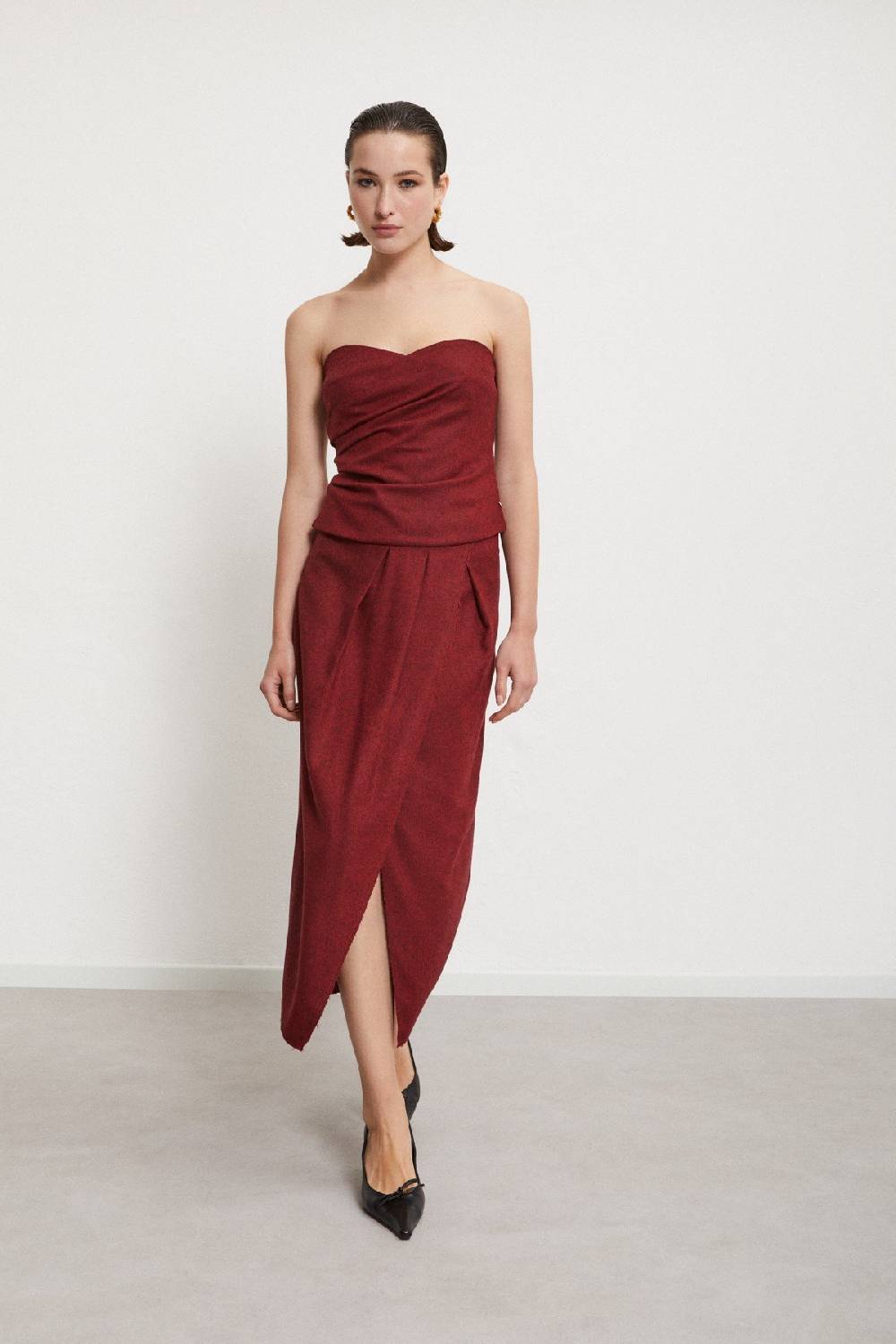 Ottod'Ame Midi Skirt With Pleats