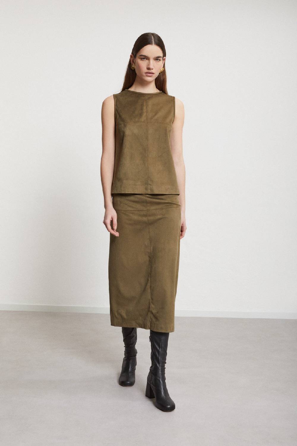 ottod'Ame Midi skirt with slit