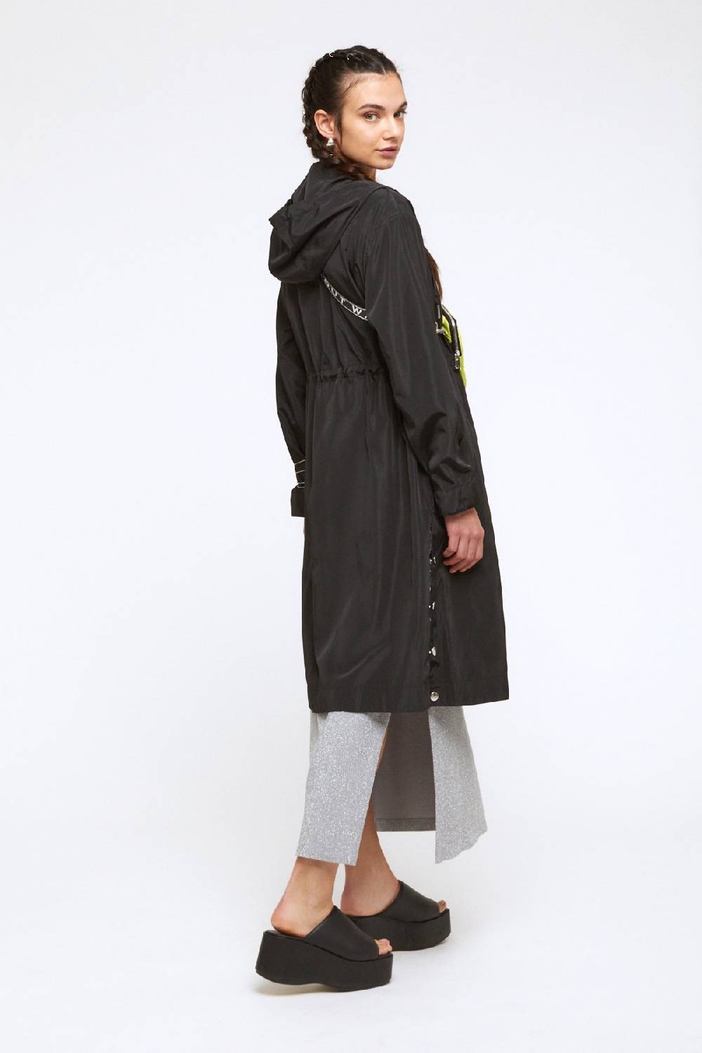 Ottod'Ame Midi Trench Coat With Hood