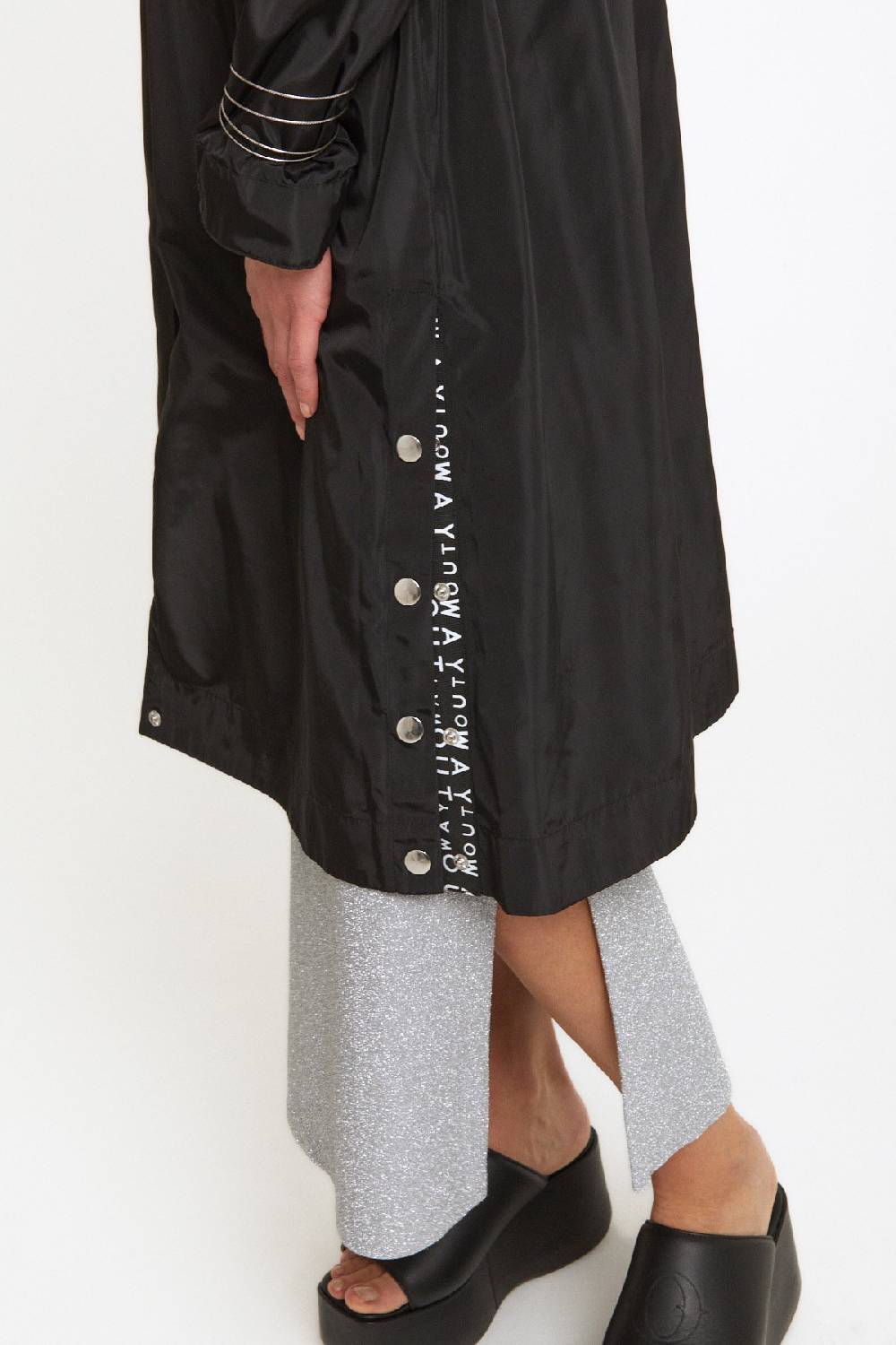 Ottod'Ame Midi Trench Coat With Hood