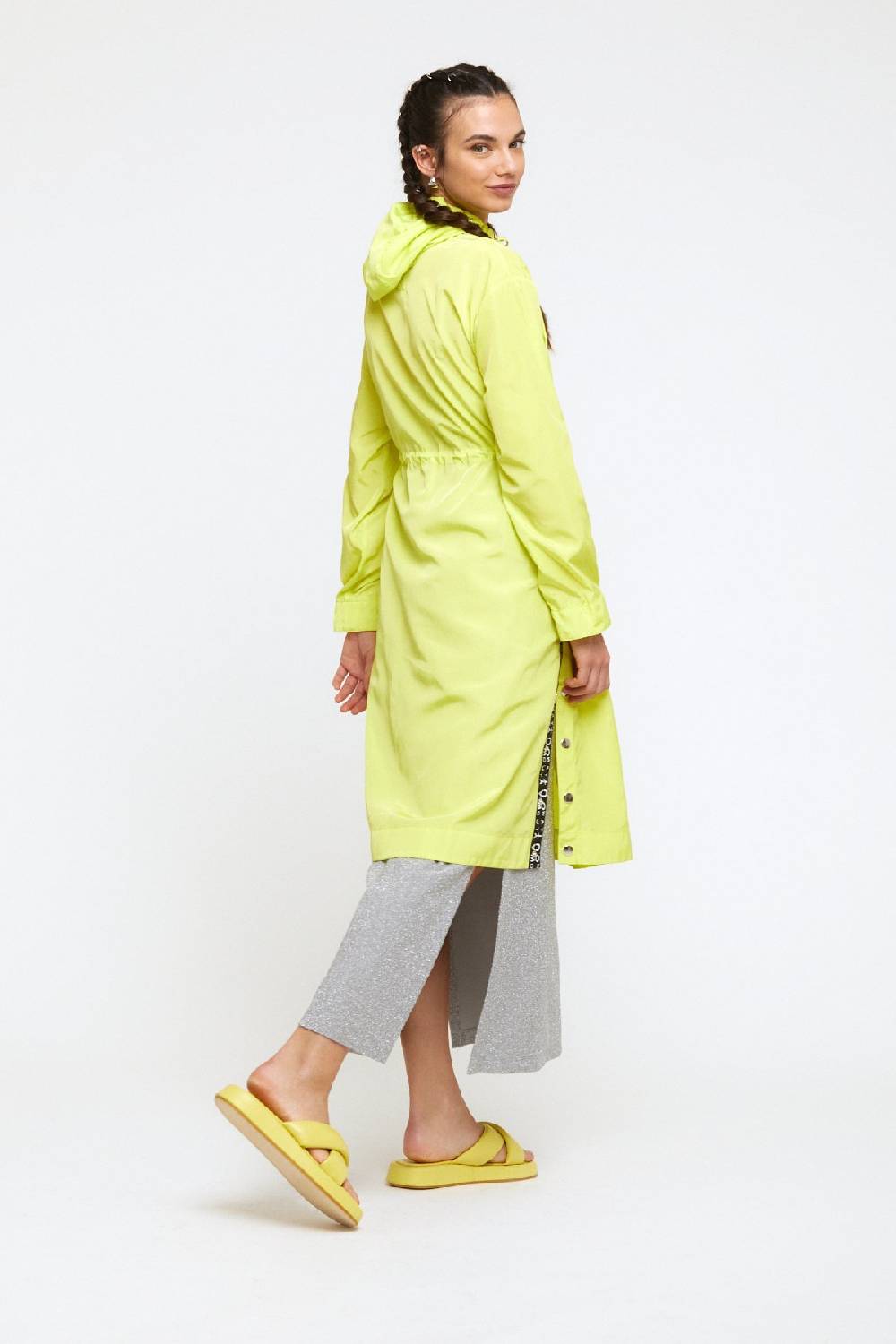 Ottod'Ame Midi Trench Coat With Hood