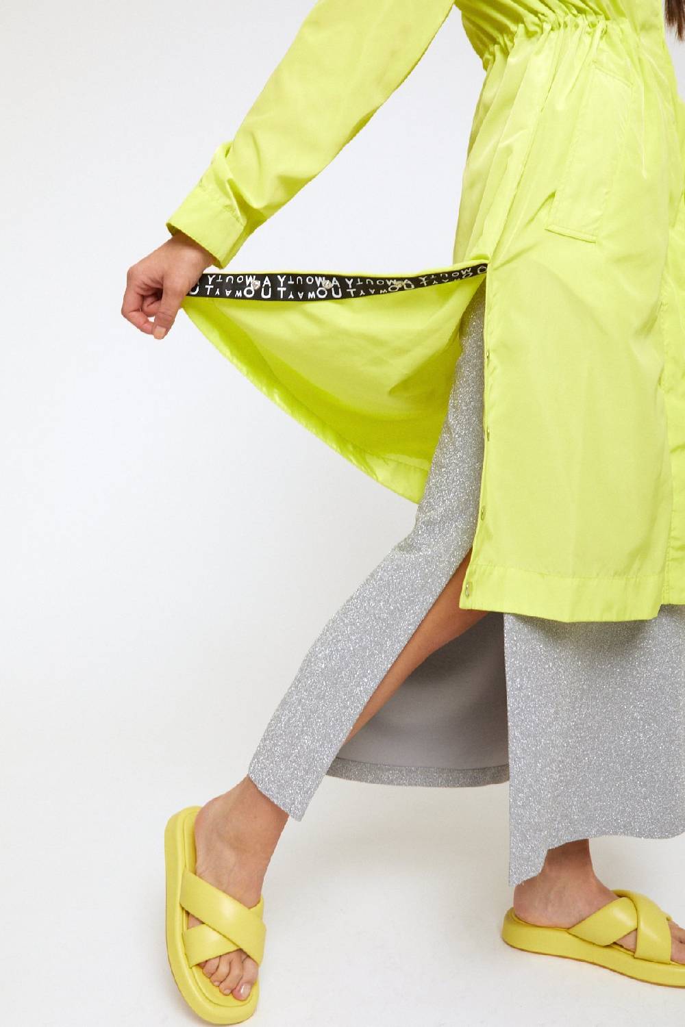 Ottod'Ame Midi Trench Coat With Hood