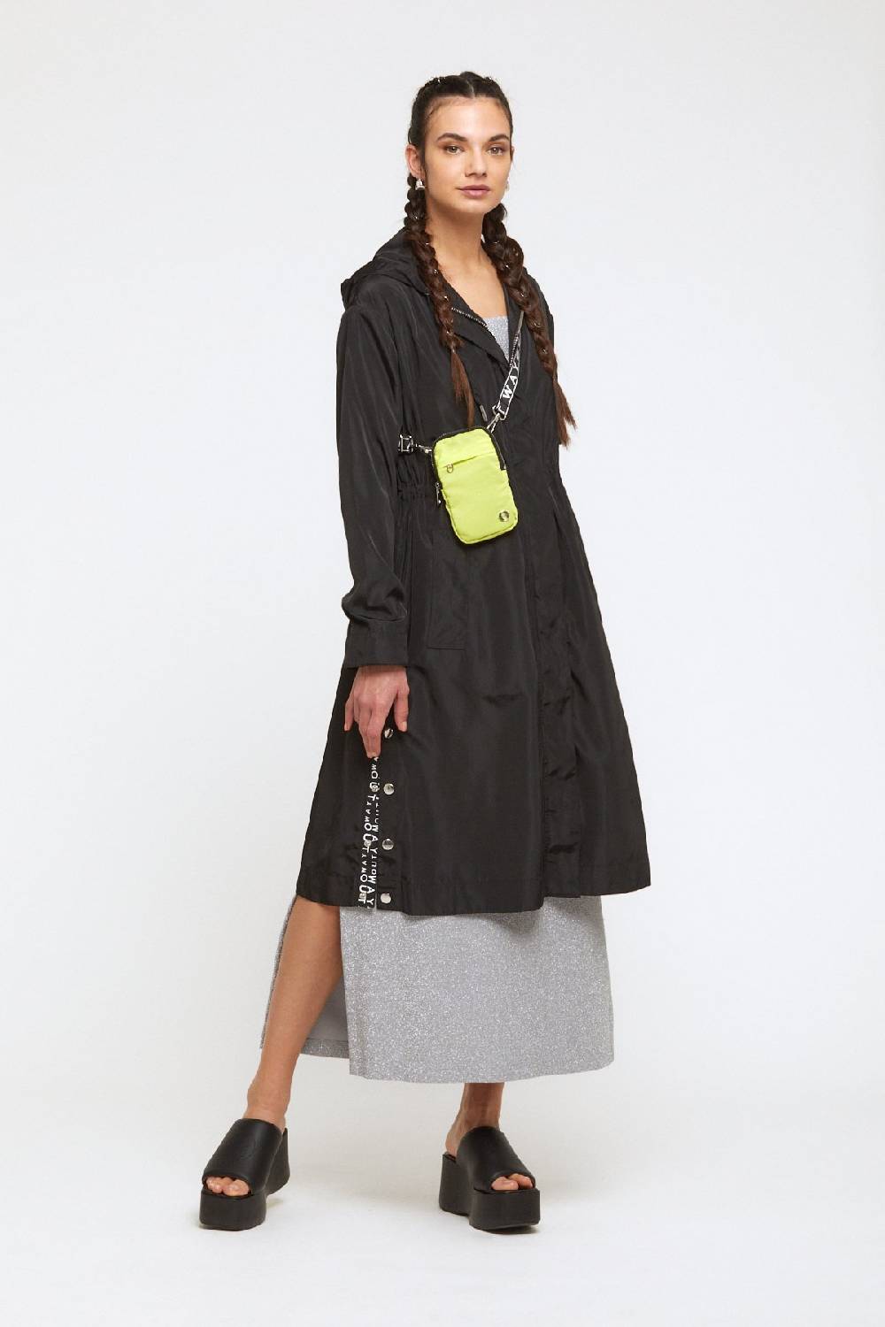 ottod'Ame Midi trench coat with hood