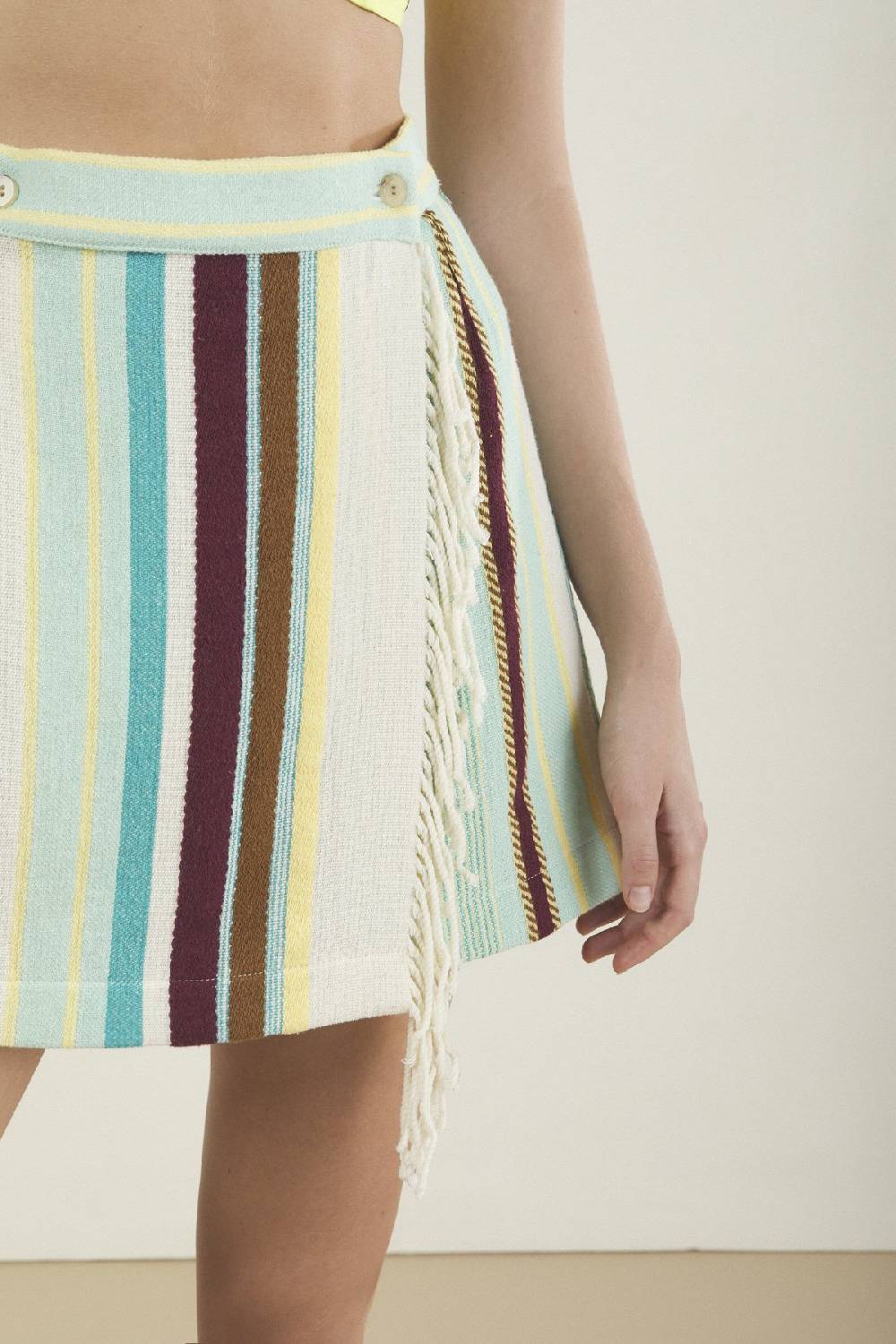 Ottod'Ame Mini Skirt With Fringes